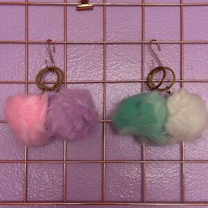Pastel Pom Pom Keychains